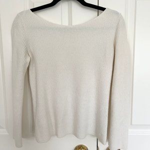 Babaton sweater in cream- Cross back - size small